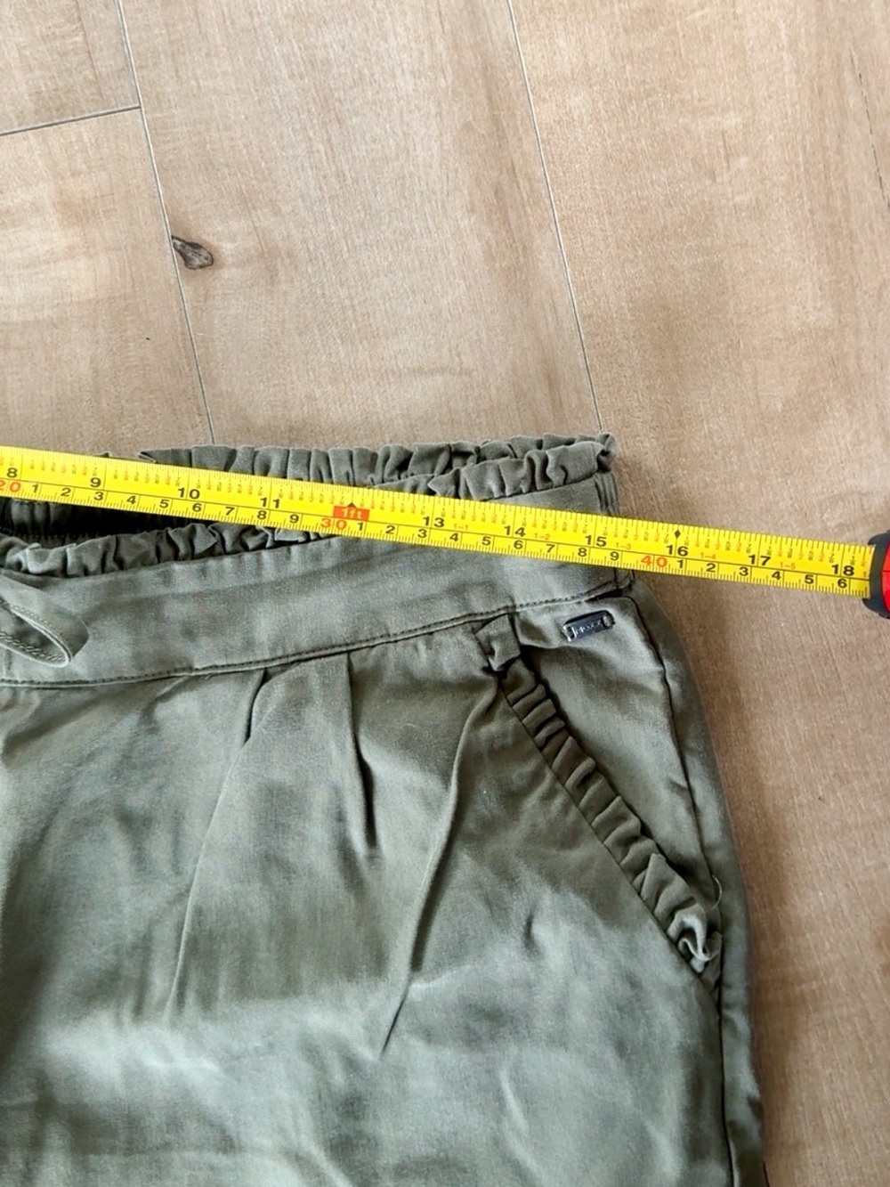 GREEN TWILL DRAWSTRING PANT SIZE M - Picture 6 of 11